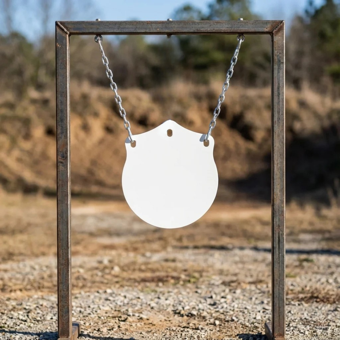 12" Gong 3/8" AR500 - White