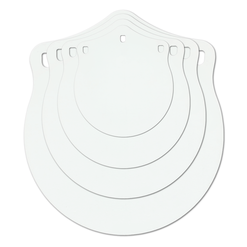 4-Piece Multi-Dimension Gong Set 3/8" AR500 - White