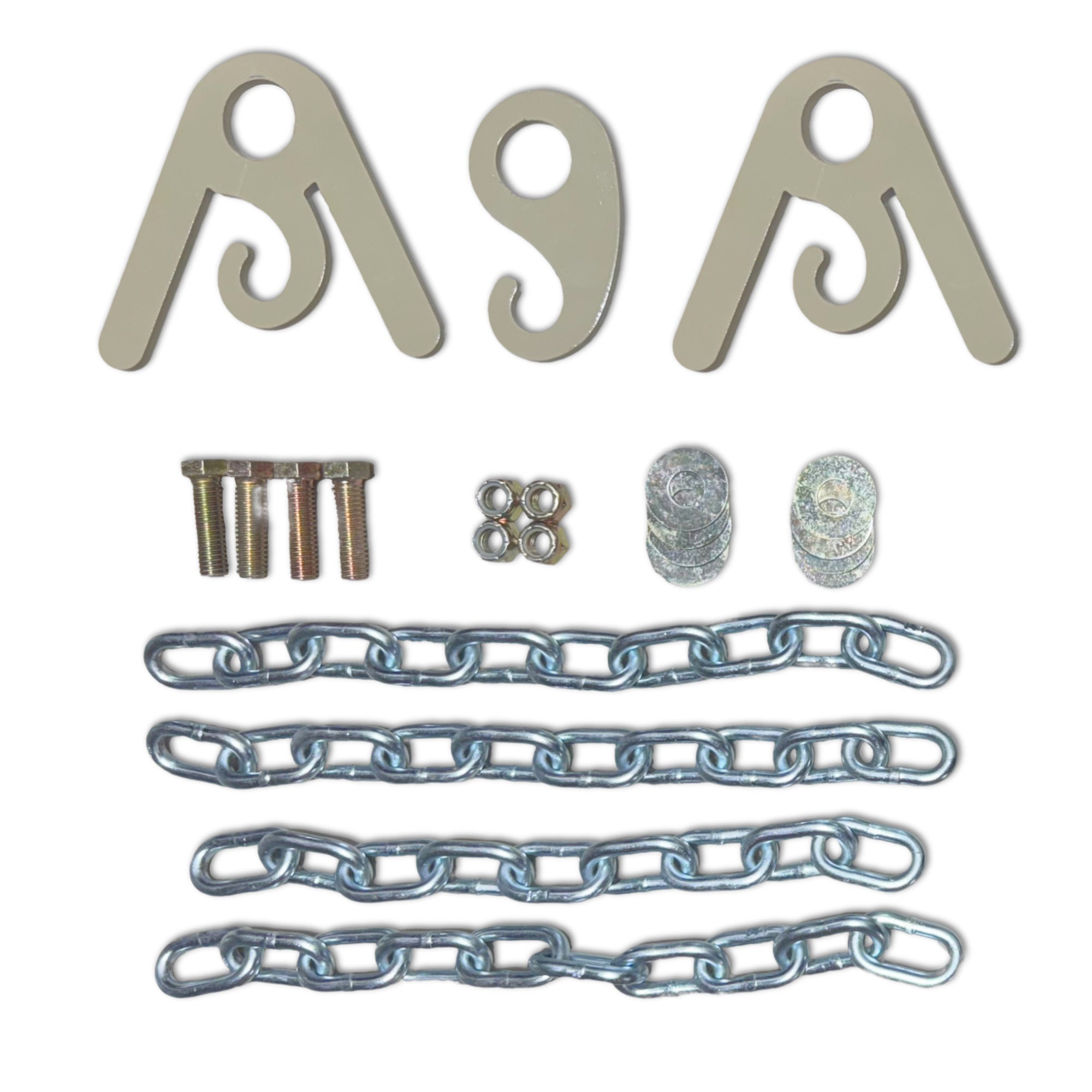 3/4" Pipe Support Kit Parts Spread Out