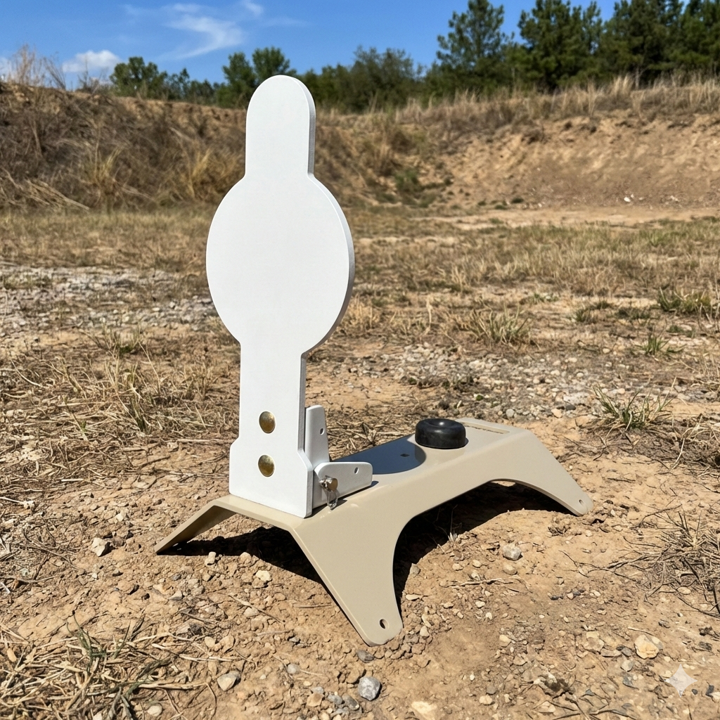 Portable Reset Popper 3/8" AR500 - White