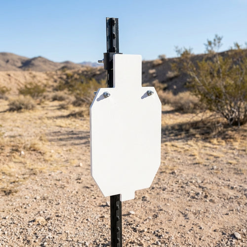 12"x20" Torso Silhouette 3/8" AR500 - White